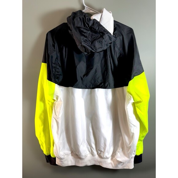 Nike Windrunner Colorblock Windbreaker Jacket Black White Volt Men’s Medium - Picture 3 of 4
